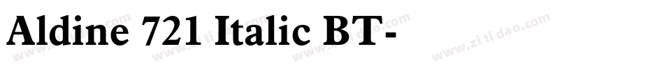 Aldine 721 Italic BT字体转换